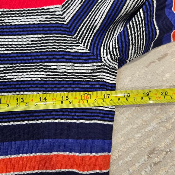 Claudia Strater Amsterdam Light Sweater Pullover Orange Metallic Stripe 36 US 4 - Picture 6 of 7